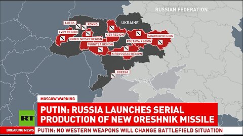 NOTIZIE DAL MONDO La Russia avvia la produzione in serie dei missili 'Oreshnik' il Presidente Putin ha annunciato che i centri decisionali dell'Ucraina potrebbero essere obiettivi chiave per futuri attacchi russi con le nuove armi avanzate.