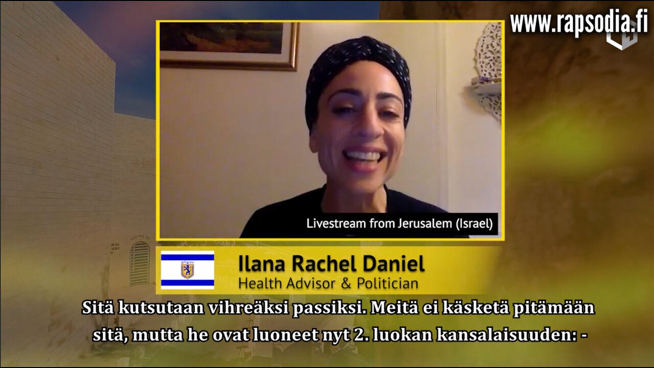 Hätähuuto Israelista - Ilana Rachel - Rapsodia.info -tekstitys