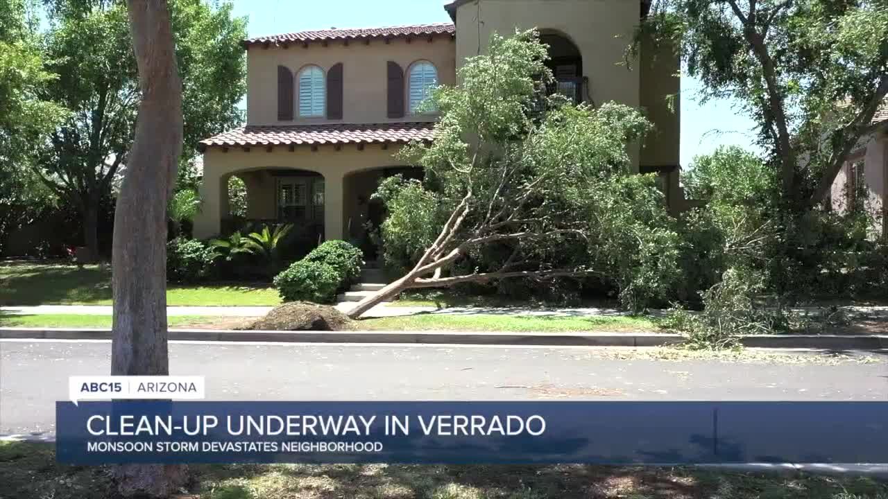 Clean-up effort underway following storm in West Valley