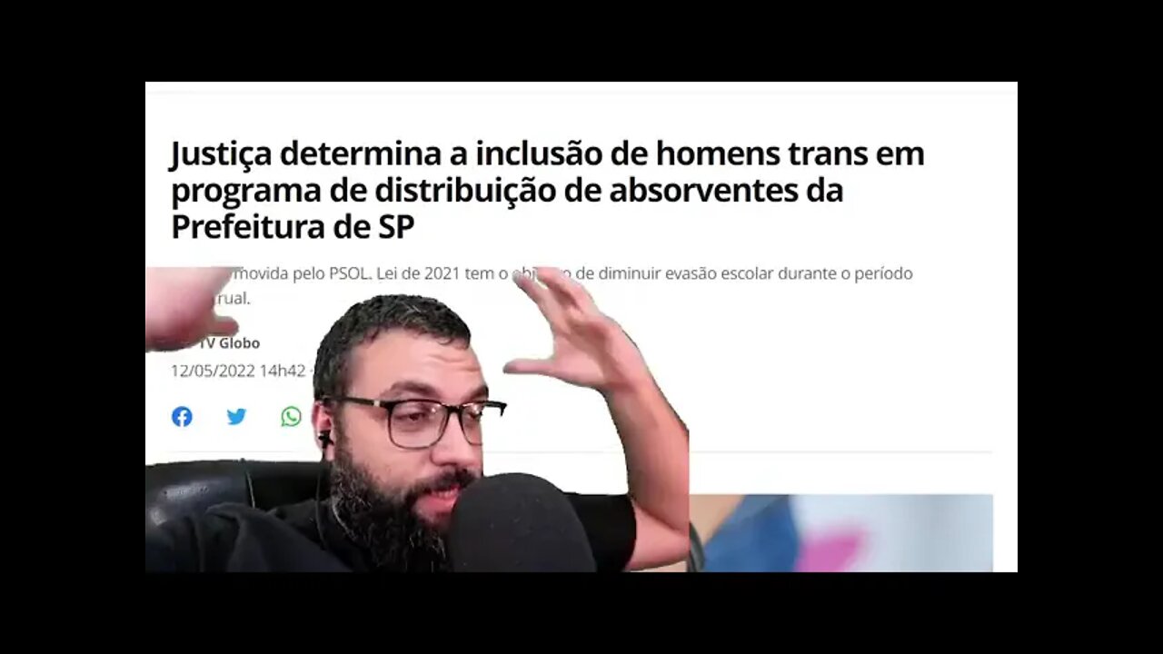 Absorventes GRÁTIS para HOMENS TRANS são determinados pela ''''JUSTIÇA''' - Alexandre Porto