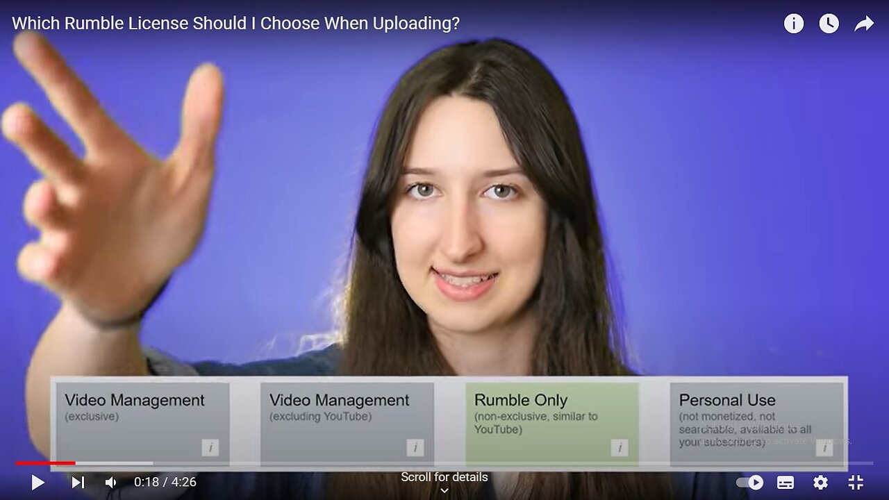 Which Rumble License Should I Choose When Uploading?