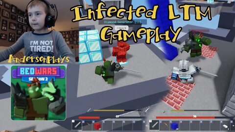 AndersonPlays Roblox BedWars 🚀 [INFECTED + GUIDED MISSILE!] - Infected LTM Gameplay