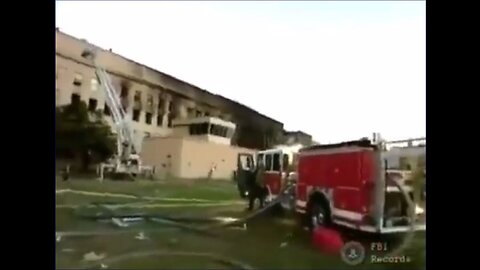 Pentagon Attack -2nd Bomb on Side of Helipad. FBI Record>NO PLANE PARTS !