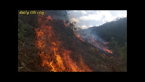 Wildfires at a small inemam were set on fire by residents