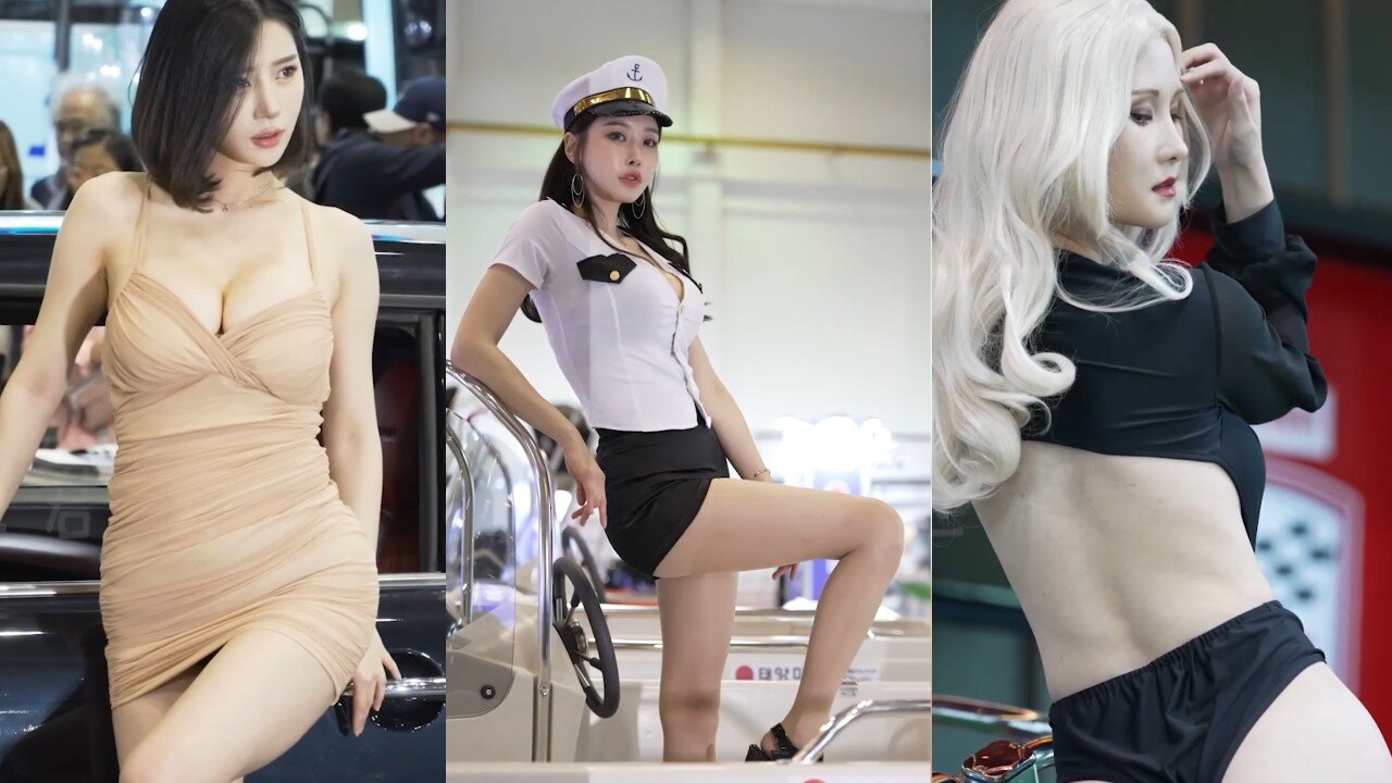 The car model is really beautiful/漂亮的車模