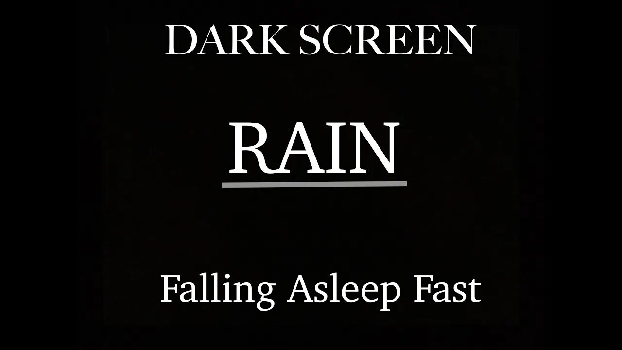 Rain Sounds for Sleeping | BLACK SCREEN | SLEEP & RELAXATION | Dark Screen