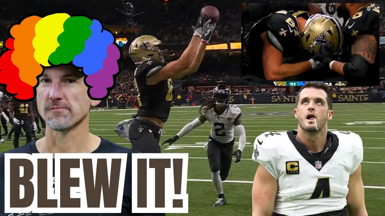 SAINTS BLOW IT! Foster Moreau DROP Leads To BRUTAL LOSS to Jaguars at home on TNF! DENNIS ALLEN FAIL