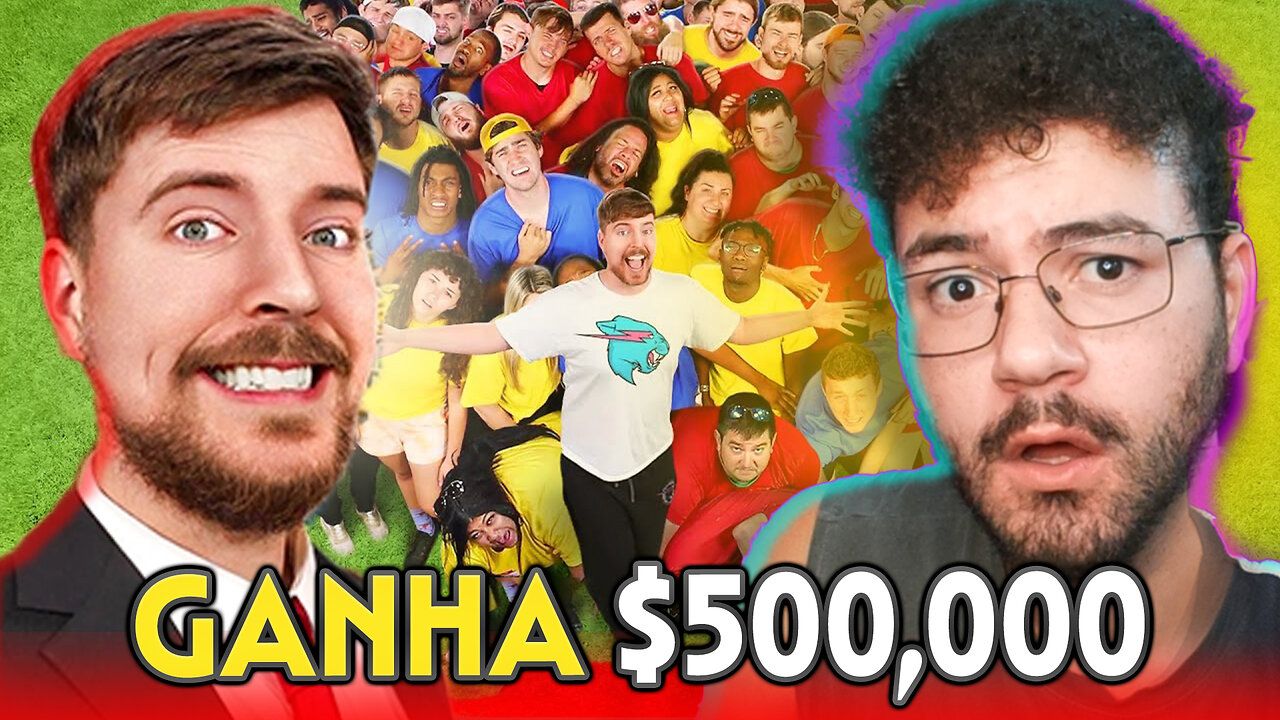 Último a Sair do Círculo Ganha $500,000 - Rk Play reage MrBeast