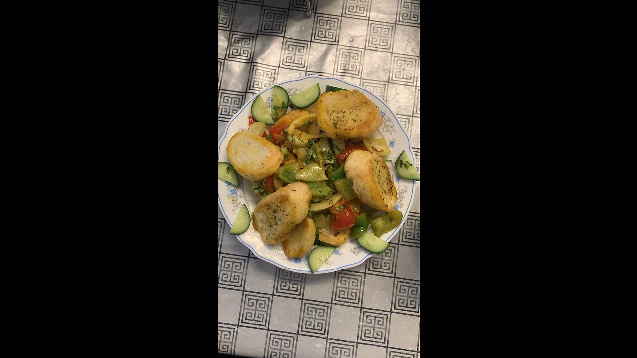 Garlic bread with herbs