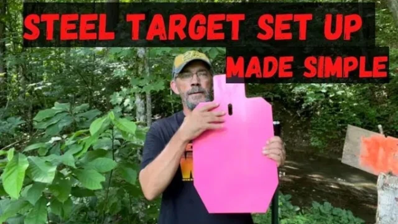 Steel target set up