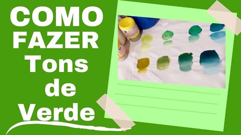 Mistura de Cores Tons de Verde