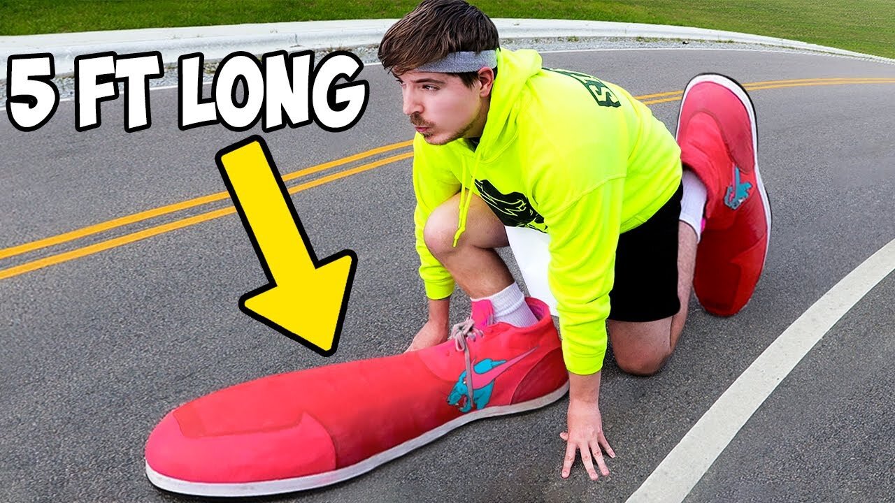 I Run a Marathon in the Worlds largest shoees