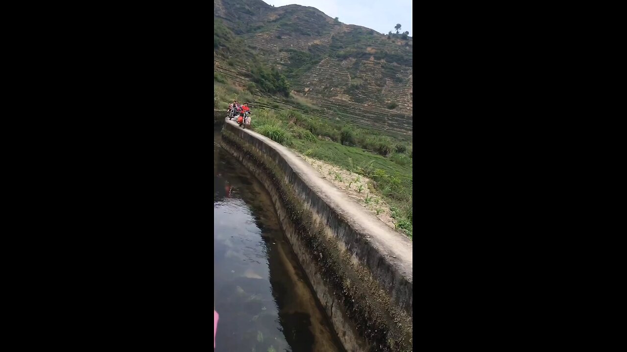 Female motorcycle Rider's in mountain