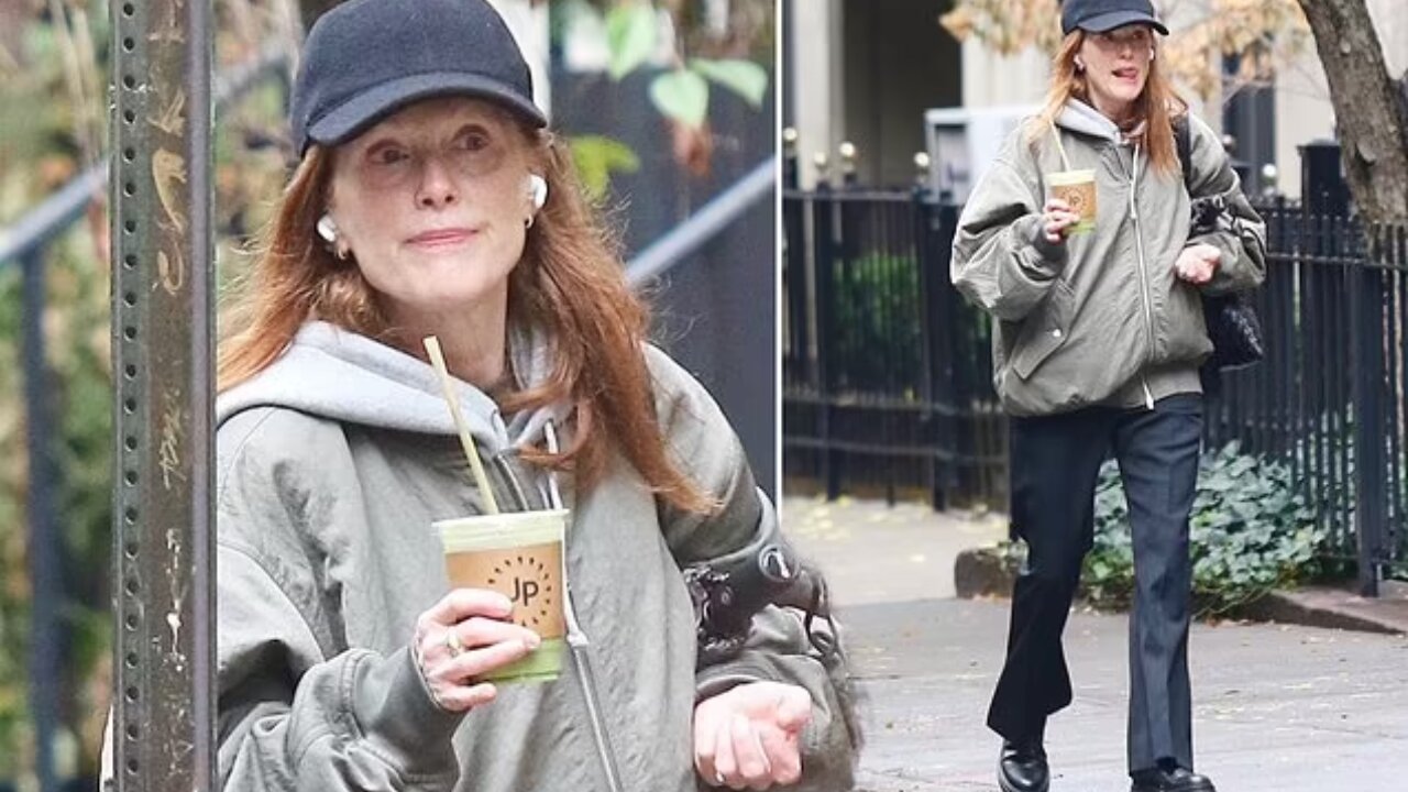 Julianne Moore Makeup-Free & Stunning at 62