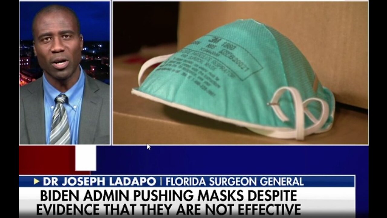 Dr. Joseph Ladapo (FL Surgeon General) on Tucker Jan 19. The Big Mask Lie