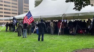 Hundreds gather at the Michigan Capitol to march for gun rights