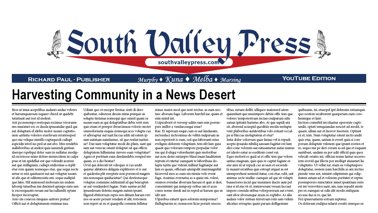 Harvesting Community in a News Desert