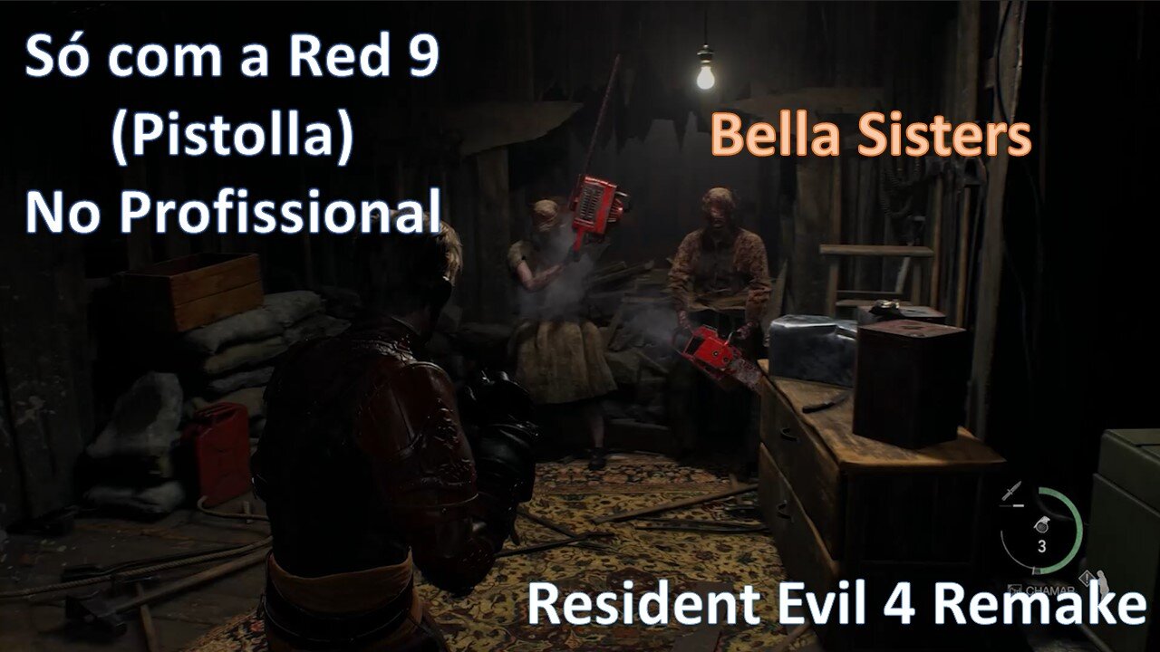 Acabando com as BELAS SISTERS usando penas Red 9 (Pistolla) no PRO RE 4 Remake