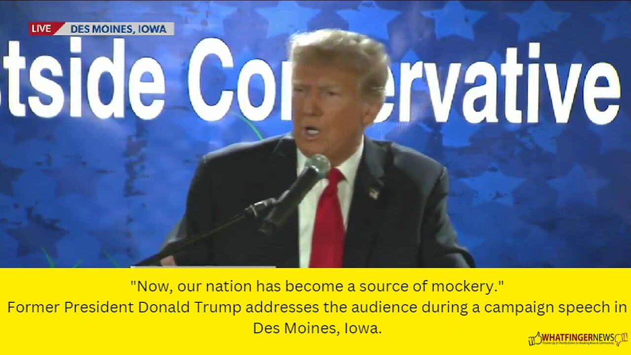 "Now, our nation has become a source of mockery."