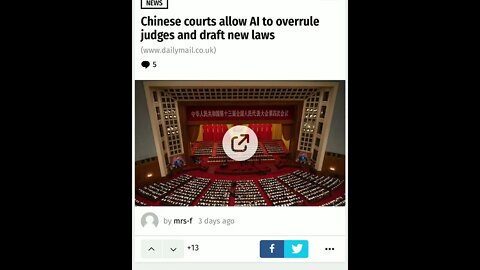 CHINESE COURTS ALLOW AI TO OVERRULE JUDGES & DRAFT NEW LAWS!