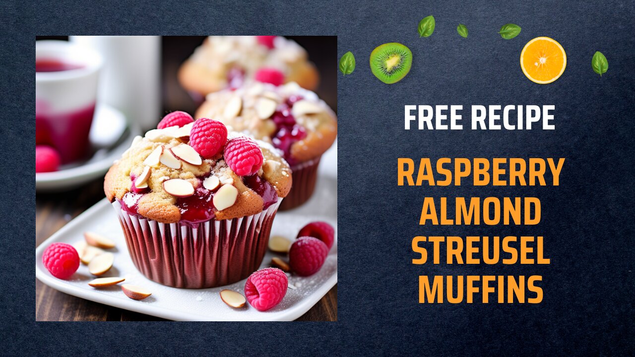 Free Raspberry Almond Streusel Muffins Recipe 🧁🍇Free Ebooks +Healing Frequency🎵