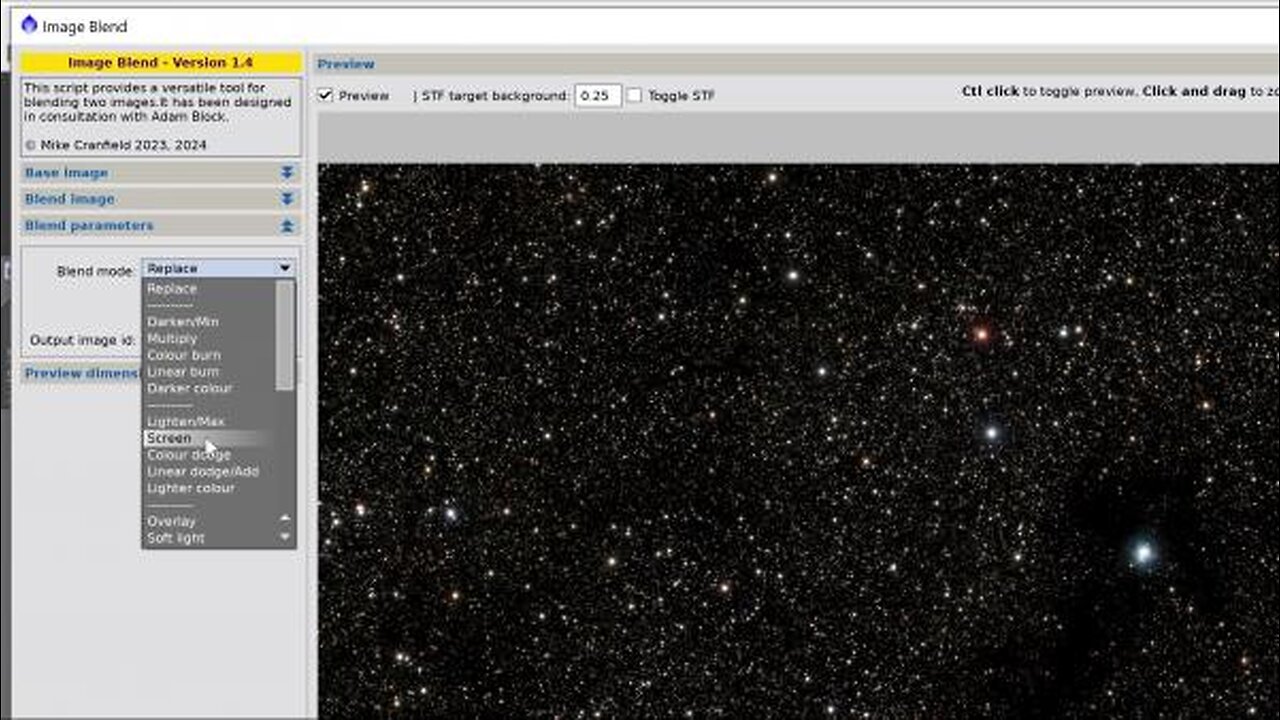 PixInsight Basics - Image Blend Script