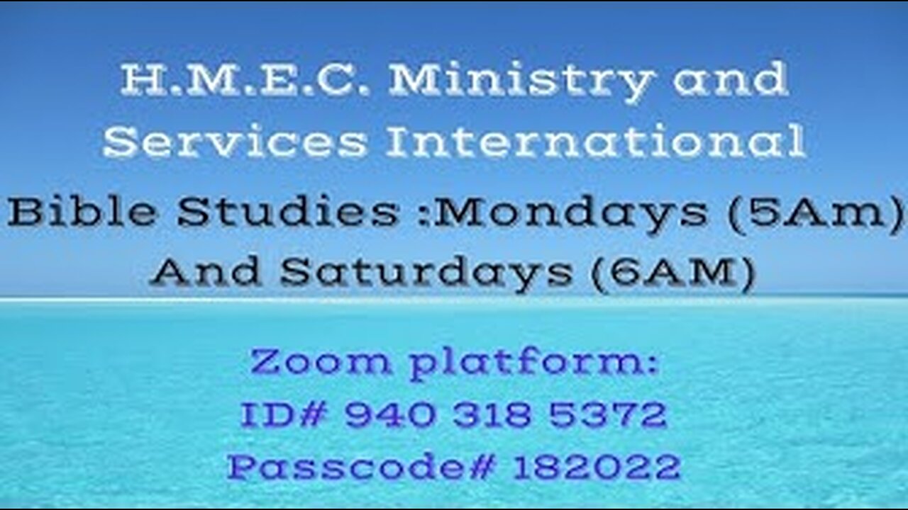 Monday 17th October 2022. Bro. E.Rainney 5am