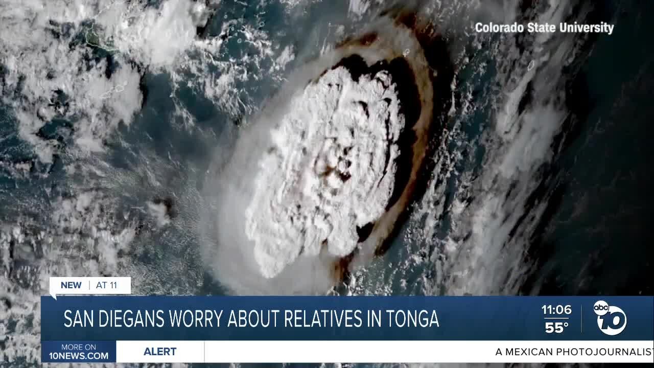 San Diegans worry about relatives in Tonga