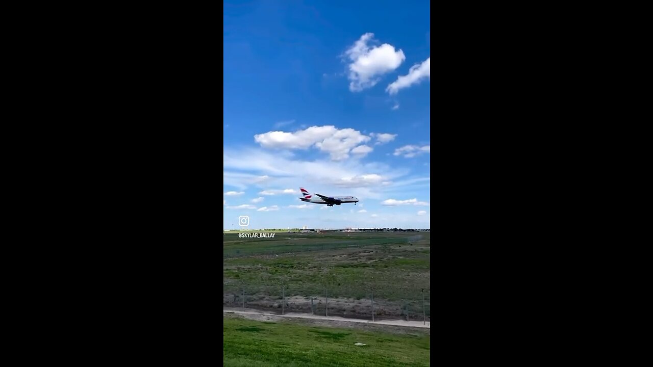 British Airways Airbus A380 Landing In Dallas