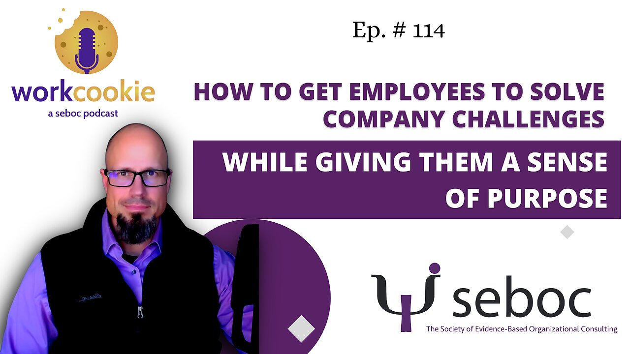 How To Get Employees to Solve Company Challenges, While Giving Sense of Purpose - Ep. 114 - SEBOC's WorkCookie Industrial/Organizational Psychology Show