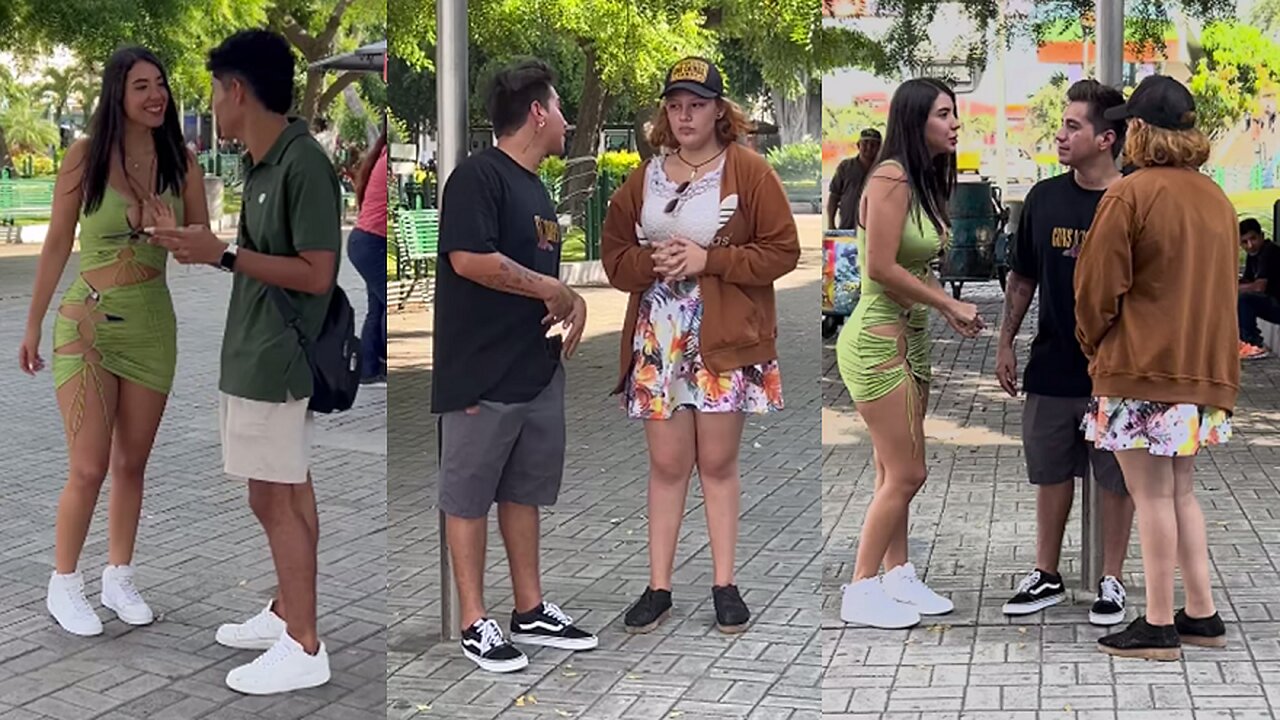 Girl compliments men on the street 😱 😱