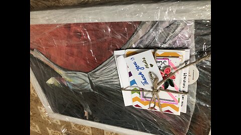 Packing painting for delivery. My artwork is going to its forever home in Columbia USA