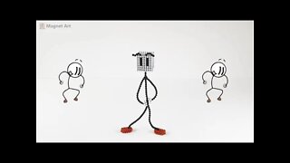 Arte com imãs - Dança de Henry Stickmin