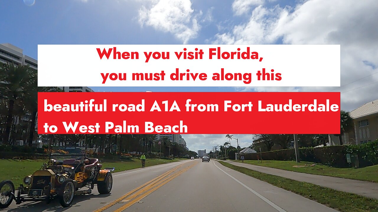 When you visit Florida, you must drive along this beautiful road A1A Fort Lauderdale to Palm Beach