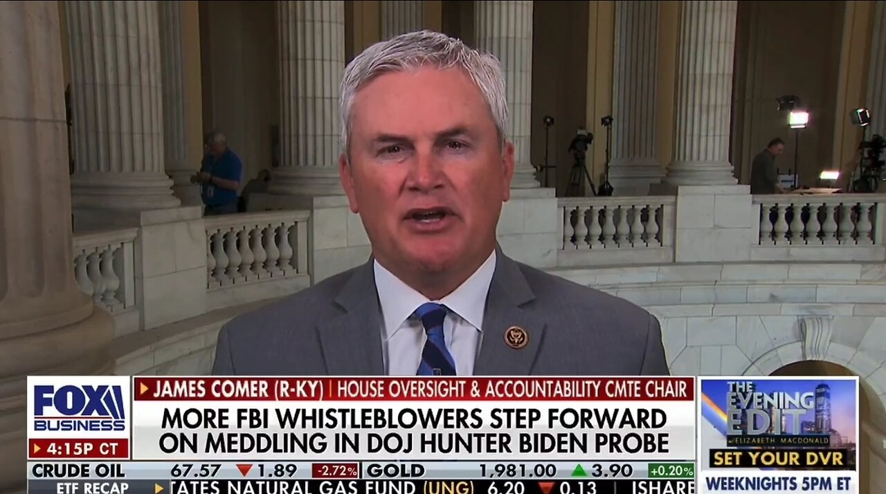 Rep James Comer: There Will Be More DOJ, FBI Whistleblowers