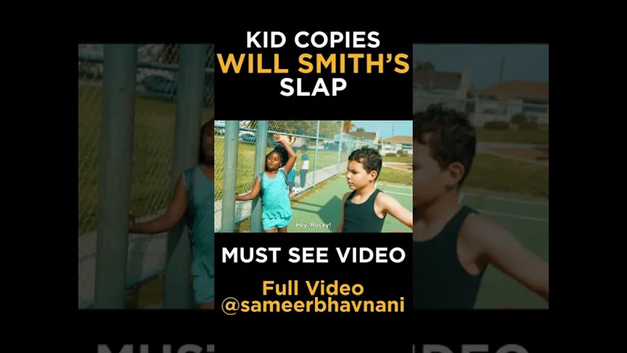 Kid COPIES Will Smith's SLAP! REGRETS IT... #shorts #ytshorts #sameerbhavnani