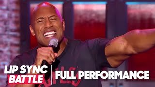 Dwayne Johnson sings