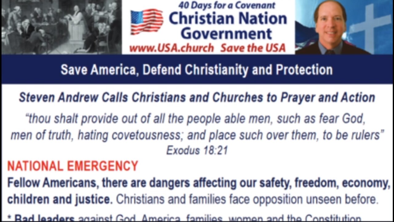 Save America Revival! Christian Nation Government Pray Exodus 18:21 | Steven Andrew