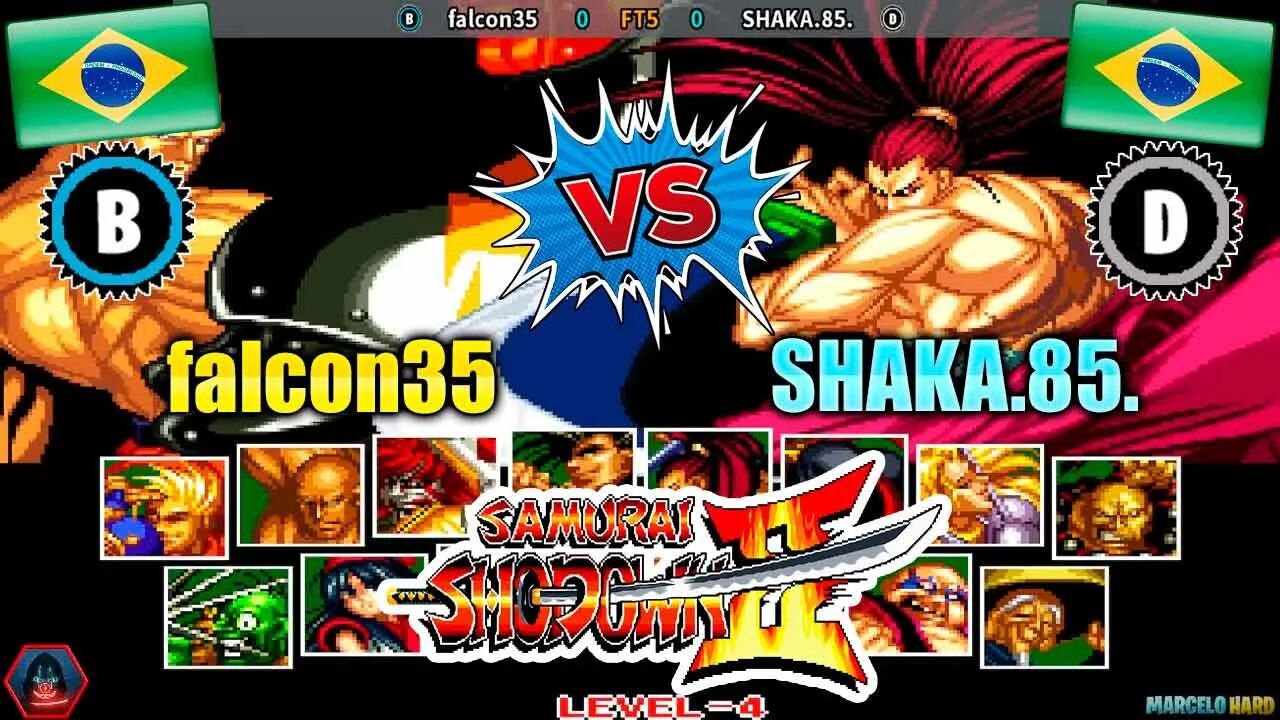 Samurai Shodown II (falcon35 Vs. SHAKA.85.) [Brazil Vs. Brazil]