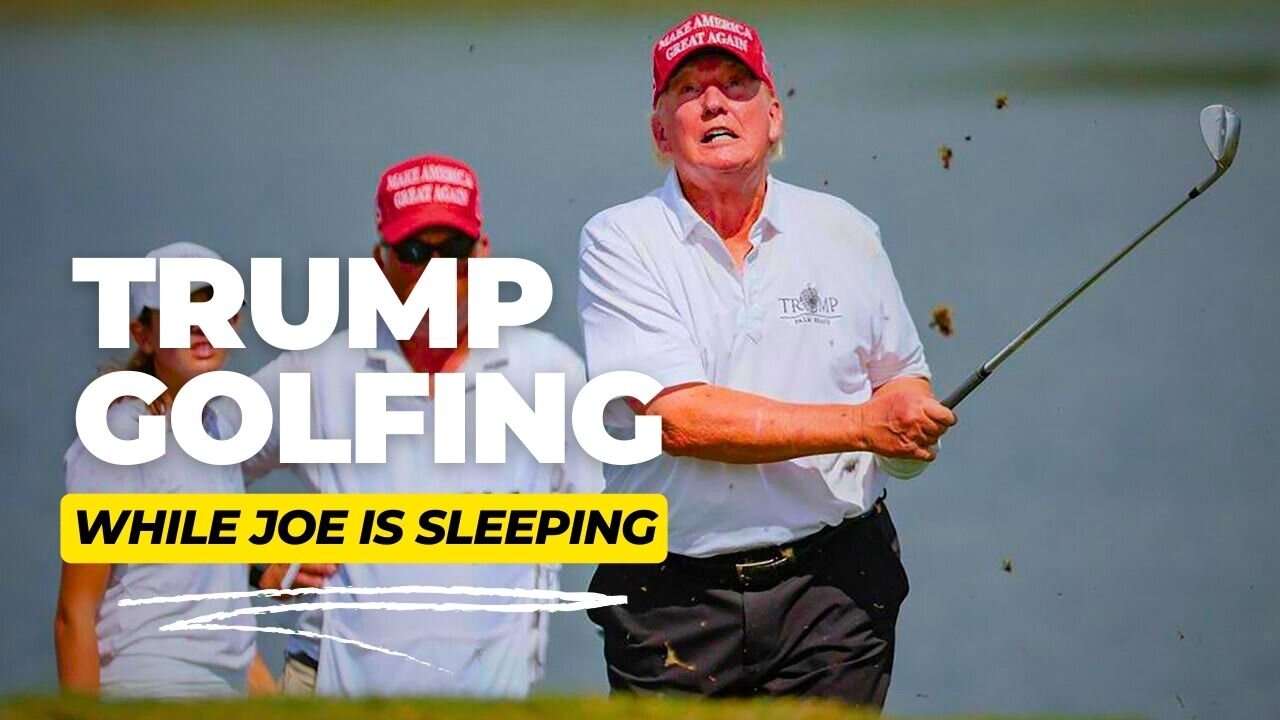 Donald Trump Golfing 🏌️‍♂️While Joe Sleeps😴😴😴