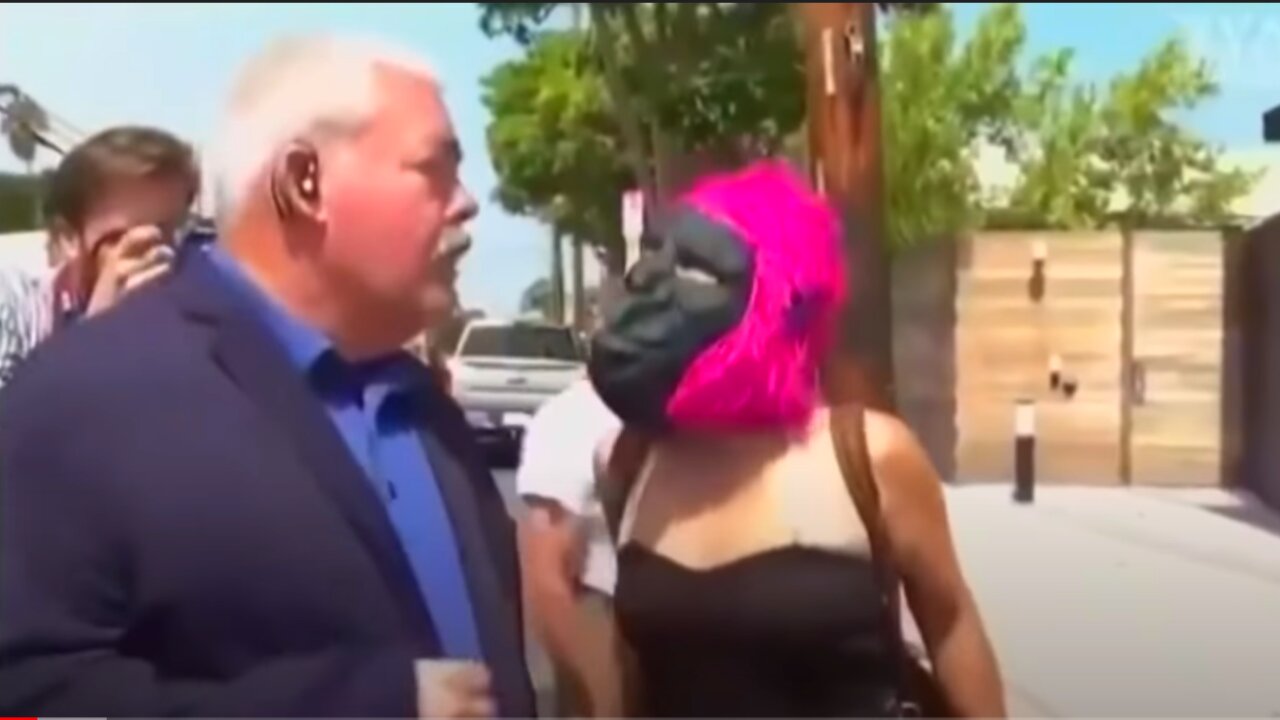 Larry Elder Attacked by Woman in GORILLA Mask!! Where's the media and BLM????