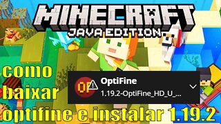 Como Baixar Optifine 1.19.2 e instalar 2022 mais fps