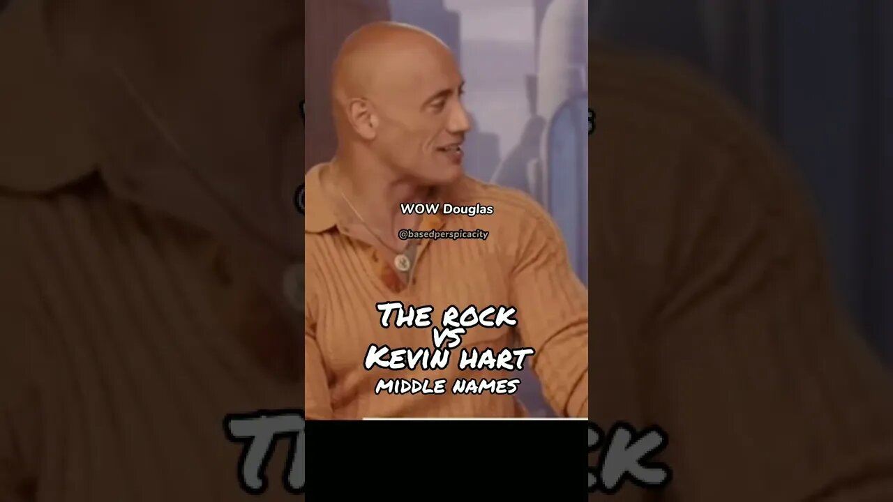 The ROCK vs Kevin Hart You middle name SUCKS! #shorts