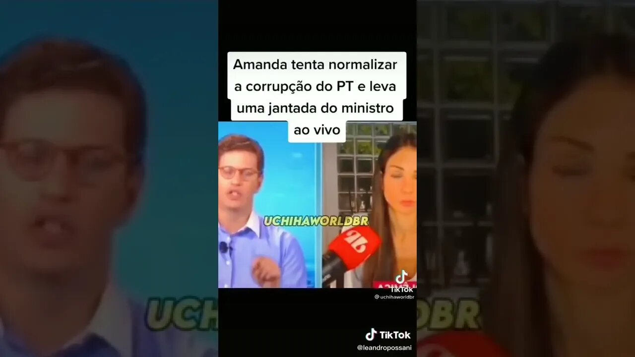 Amanda Klein foi passar pano pra roubalheiras do Lula, tomou uma bem no meio da cara... #Shorts