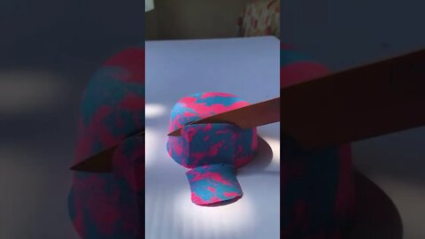 Satisfying kinetic sand cutting