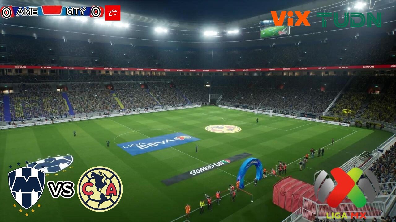 Monterrey vs America Final Vuelta Liga MX Apertura 2024 partido de simulasion