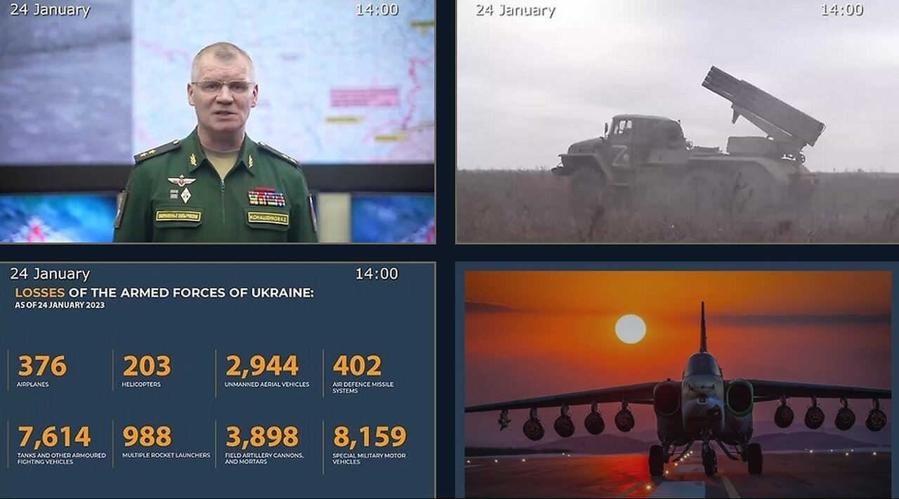 24.01.23 ⚡Russian Defence Ministry report on the progress of the deNAZIfication of Ukraine