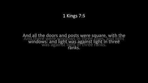 1st Kings Chapter 7