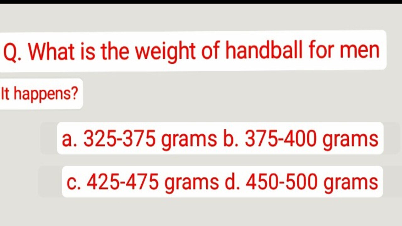 Handball most important question physical education