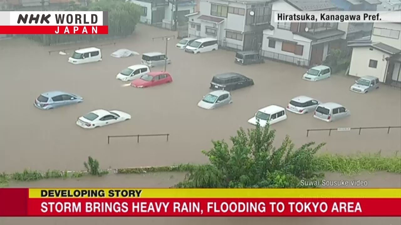 Storm brings heavy rain, flooding to Tokyo areaーNHK WORLD-JAPAN NEWS